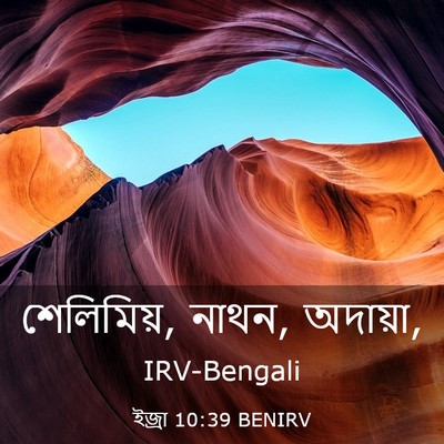 Picture 03 - ইজ্ৰা 10:39 BENIRV - শেলিমিয়, নাথন, - Bible Verse Picture