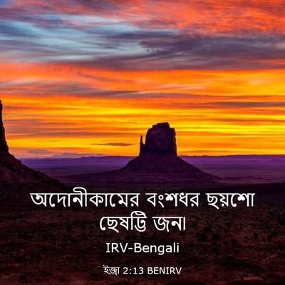 Picture 03 - ইজ্ৰা 2:13 BENIRV - অদোনীকামের বংশধর - Bible Verse Picture