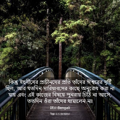 Picture 03 - ইজ্ৰা 5:5 BENIRV - কিন্তু ইহুদীদের - Bible Verse Picture