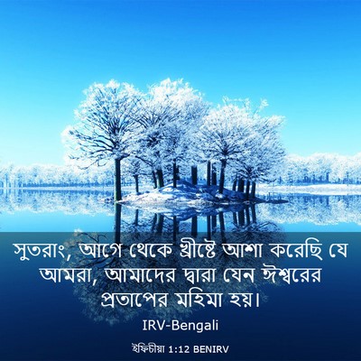 Picture 03 - ইফিচীয়া 1:12 BENIRV - সুতরাং, আগে থেকে - Bible Verse Picture