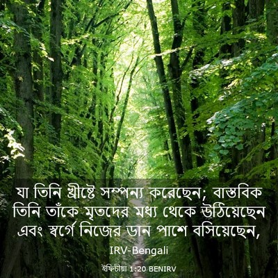 Picture 03 - ইফিচীয়া 1:20 BENIRV - যা তিনি খ্রীষ্টে - Bible Verse Picture