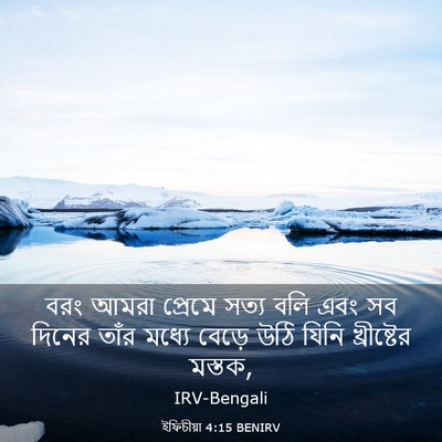Picture 03 - ইফিচীয়া 4:15 BENIRV - বরং আমরা প্রেমে - Bible Verse Picture