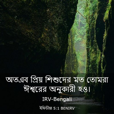 Picture 03 - ইফিচীয়া 5:1 BENIRV - অতএব প্রিয় - Bible Verse Picture