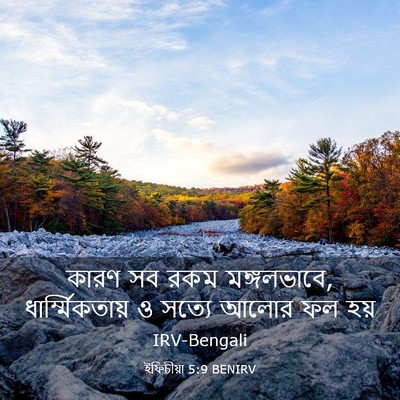 Picture 03 - ইফিচীয়া 5:9 BENIRV - কারণ সব রকম - Bible Verse Picture