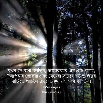 Picture 03 - ইয়োব 1:18 BENIRV - যখন সে কথা বলছিল, - Bible Verse Picture
