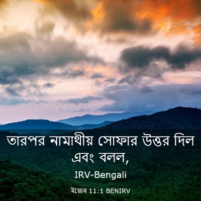 Picture 03 - ইয়োব 11:1 BENIRV - তারপর নামাথীয় - Bible Verse Picture