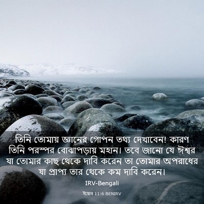 Picture 03 - ইয়োব 11:6 BENIRV - তিনি তোমায় - Bible Verse Picture