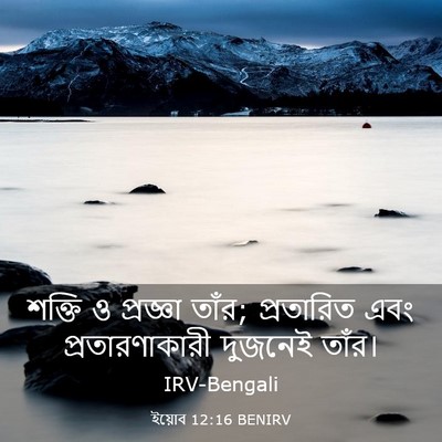 Picture 03 - ইয়োব 12:16 BENIRV - শক্তি ও প্রজ্ঞা - Bible Verse Picture