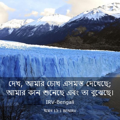 Picture 03 - ইয়োব 13:1 BENIRV - দেখ, আমার চোখ - Bible Verse Picture