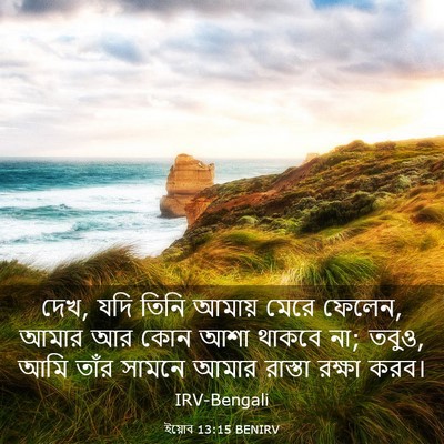 Picture 03 - ইয়োব 13:15 BENIRV - দেখ, যদি তিনি আমায় - Bible Verse Picture