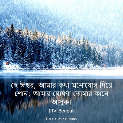 Picture 03 - ইয়োব 13:17 BENIRV - হে ঈশ্বর, আমার কথা - Bible Verse Picture