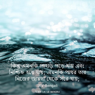 Picture 03 - ইয়োব 14:18 BENIRV - কিন্তু এমনকি - Bible Verse Picture