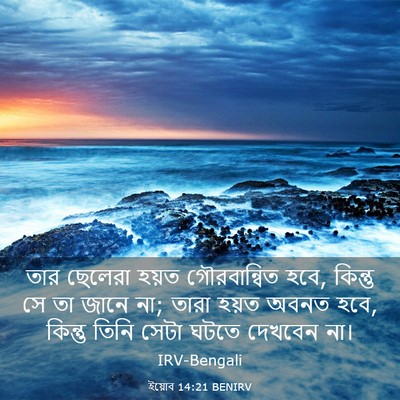 Picture 03 - ইয়োব 14:21 BENIRV - তার ছেলেরা হয়ত - Bible Verse Picture