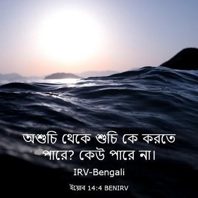 Picture 03 - ইয়োব 14:4 BENIRV - অশুচি থেকে শুচি কে - Bible Verse Picture