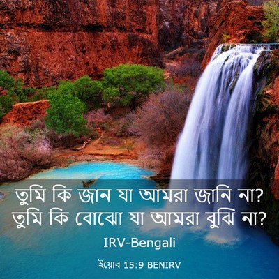 Picture 03 - ইয়োব 15:9 BENIRV - তুমি কি জান যা আমরা - Bible Verse Picture
