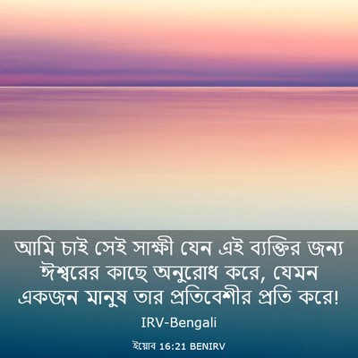 Picture 03 - ইয়োব 16:21 BENIRV - আমি চাই সেই সাক্ষী - Bible Verse Picture