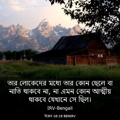 Picture 03 - ইয়োব 18:19 BENIRV - তার লোকেদের মধ্যে - Bible Verse Picture