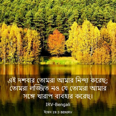 Picture 03 - ইয়োব 19:3 BENIRV - এই দশবার তোমরা - Bible Verse Picture