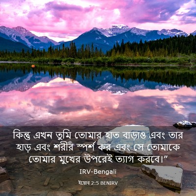 Picture 03 - ইয়োব 2:5 BENIRV - কিন্তু এখন তুমি - Bible Verse Picture