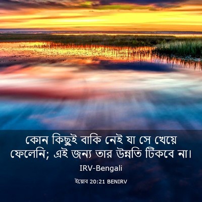 Picture 03 - ইয়োব 20:21 BENIRV - কোন কিছুই বাকি নেই - Bible Verse Picture