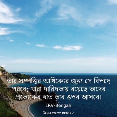 Picture 03 - ইয়োব 20:22 BENIRV - তার সম্পত্তির - Bible Verse Picture