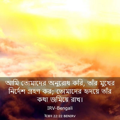 Picture 03 - ইয়োব 22:22 BENIRV - আমি তোমাদের - Bible Verse Picture