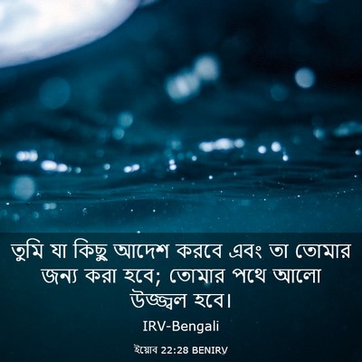 Picture 03 - ইয়োব 22:28 BENIRV - তুমি যা কিছু আদেশ - Bible Verse Picture