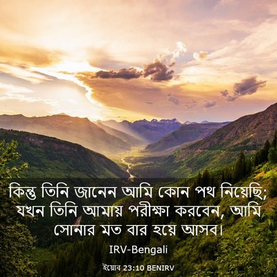 Picture 03 - ইয়োব 23:10 BENIRV - কিন্তু তিনি জানেন - Bible Verse Picture