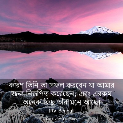 Picture 03 - ইয়োব 23:14 BENIRV - কারণ তিনি তা সফল - Bible Verse Picture