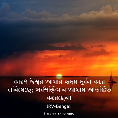 Picture 03 - ইয়োব 23:16 BENIRV - কারণ ঈশ্বর আমার - Bible Verse Picture