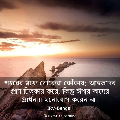 Picture 03 - ইয়োব 24:12 BENIRV - শহরের মধ্যে - Bible Verse Picture