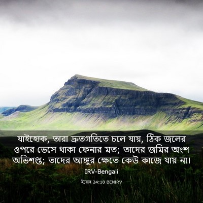 Picture 03 - ইয়োব 24:18 BENIRV - যাইহোক, তারা - Bible Verse Picture
