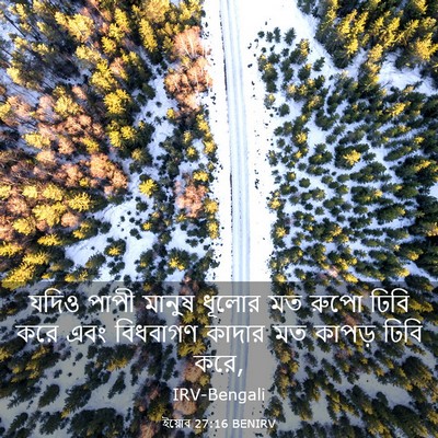 Picture 03 - ইয়োব 27:16 BENIRV - যদিও পাপী মানুষ - Bible Verse Picture