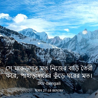 Picture 03 - ইয়োব 27:18 BENIRV - সে মাকড়সার মত - Bible Verse Picture