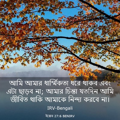 Picture 03 - ইয়োব 27:6 BENIRV - আমি আমার - Bible Verse Picture