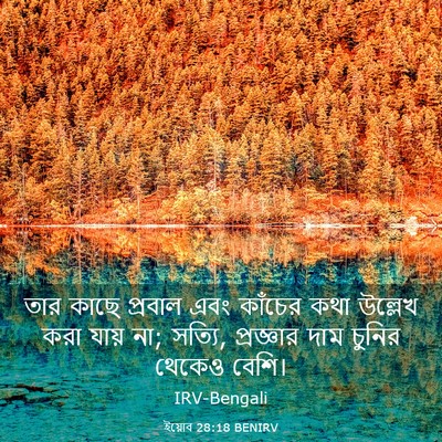 Picture 03 - ইয়োব 28:18 BENIRV - তার কাছে প্রবাল - Bible Verse Picture