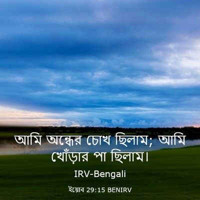 Picture 03 - ইয়োব 29:15 BENIRV - আমি অন্ধের চোখ - Bible Verse Picture