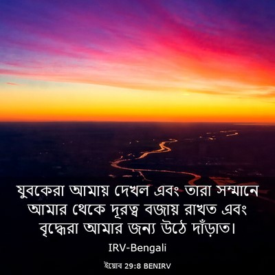 Picture 03 - ইয়োব 29:8 BENIRV - যুবকেরা আমায় - Bible Verse Picture