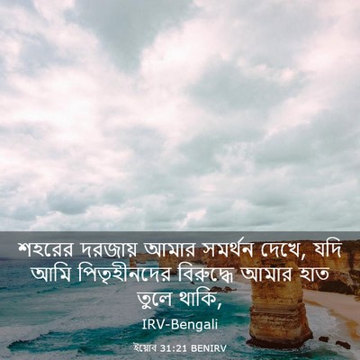 Picture 03 - ইয়োব 31:21 BENIRV - শহরের দরজায় আমার - Bible Verse Picture