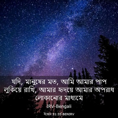 Picture 03 - ইয়োব 31:33 BENIRV - যদি, মানুষের মত, - Bible Verse Picture