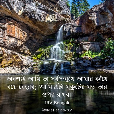 Picture 03 - ইয়োব 31:36 BENIRV - অবশ্যই আমি তা - Bible Verse Picture