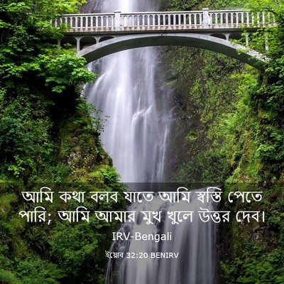 Picture 03 - ইয়োব 32:20 BENIRV - আমি কথা বলব যাতে - Bible Verse Picture