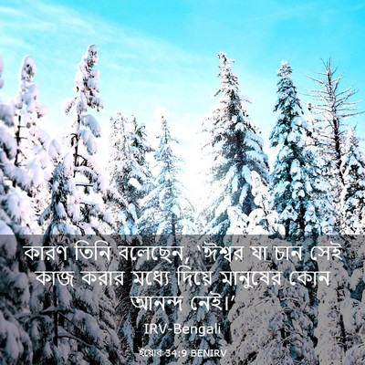 Picture 03 - ইয়োব 34:9 BENIRV - কারণ তিনি বলেছেন, - Bible Verse Picture