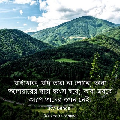 Picture 03 - ইয়োব 36:12 BENIRV - যাইহোক, যদি তারা না - Bible Verse Picture