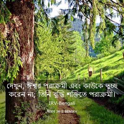 Picture 03 - ইয়োব 36:5 BENIRV - দেখুন, ঈশ্বর - Bible Verse Picture
