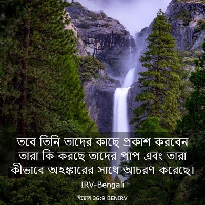 Picture 03 - ইয়োব 36:9 BENIRV - তবে তিনি তাদের - Bible Verse Picture