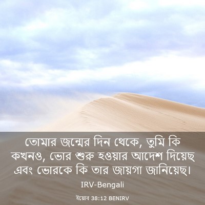 Picture 03 - ইয়োব 38:12 BENIRV - তোমার জন্মের দিন - Bible Verse Picture