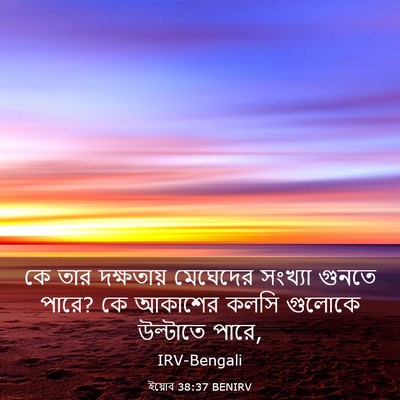 Picture 03 - ইয়োব 38:37 BENIRV - কে তার দক্ষতায় - Bible Verse Picture
