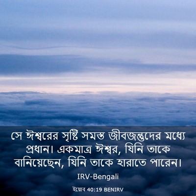 Picture 03 - ইয়োব 40:19 BENIRV - সে ঈশ্বরের সৃষ্টি - Bible Verse Picture