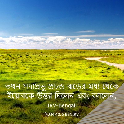 Picture 03 - ইয়োব 40:6 BENIRV - তখন সদাপ্রভু - Bible Verse Picture
